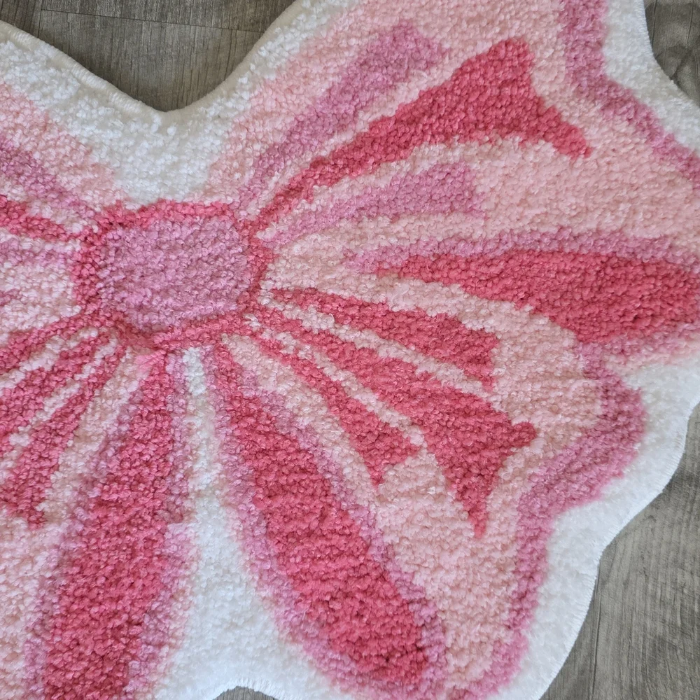 Pink Butterfly Shaped Rug - Picture 2 of 5